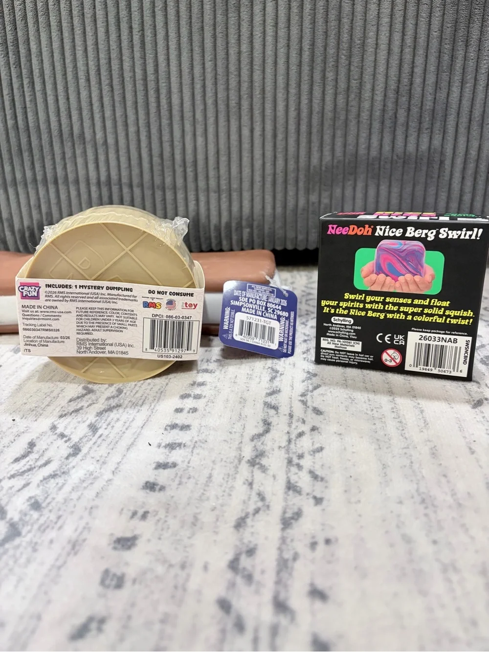 NIB NeeDoh Nice Berg Swirl Mystery Dumpling Ice Cream Squishy Schylling 3pk